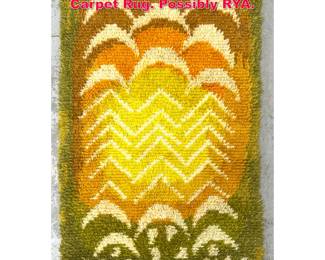 Lot 566 3 2 X 4 10 Mid Century Modern Shag Carpet Rug. Possibly RYA.