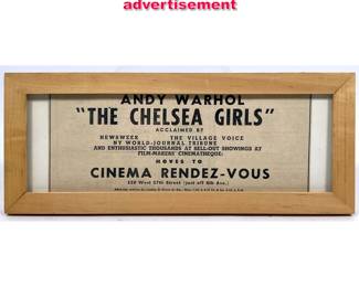 Lot 375 1966 Warhol Chelsea girls advertisement