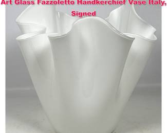 Lot 61 Large Fulvio Bianconi Venini Italian Art Glass Fazzoletto Handkerchief Vase Italy, Signed