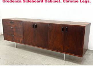 Lot 7 Founders Jack Cartwright Rosewood Credenza Sideboard Cabinet. Chrome Legs.