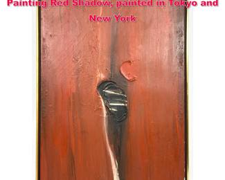 Lot 183 TATSUO KONDO oil on canvas Painting Red Shadow, painted in Tokyo and New York
