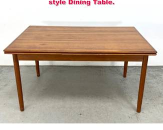 Lot 161 Danish Modern Teak Refractory style Dining Table.
