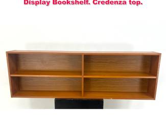 Lot 579 Mid Century Modern Teak Narrow Display Bookshelf. Credenza top.