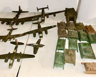 Vintage wooden planes/tanks (some SOLD)