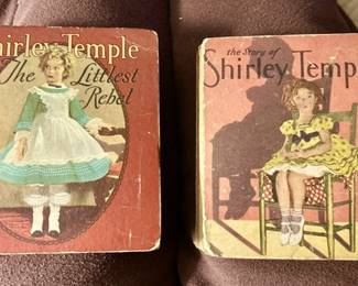 Vintage Shirley Temple books, spines are worn