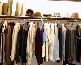 Men's clothing, hats (some SOLD)