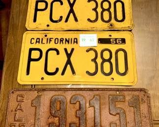 1962 California license plates, 1922 California plate