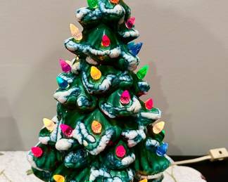 Vintage ceramic Christmas tree (11" tall)