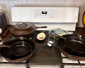 Vintage cast iron pans