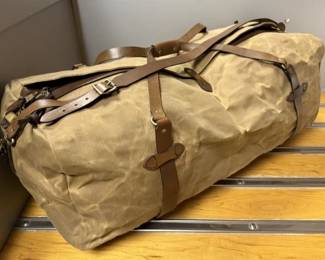 Filson Large Duffle Bag. Large Tan FILSON Duffle Bag. C.C. FILSON Co. SEATTLE Since 1897.