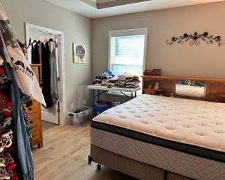 King size bed with mattress 