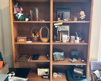 Shelving unit and everything within it. 