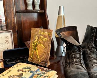 Vintage books, airman shoes
