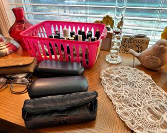 Nail polish, eyeglasses