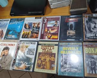 A collection of 150 VCR, Betamax and CD (music). The one in the photo were never opened.