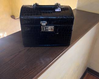 Snake skin makeup bag