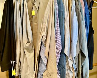 men’s size XL dress shirts by Royal Robbins, Ralph Lauren, etc