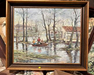 Original by Louisiana listed artist Lillian Hazel Westrop Bartle.