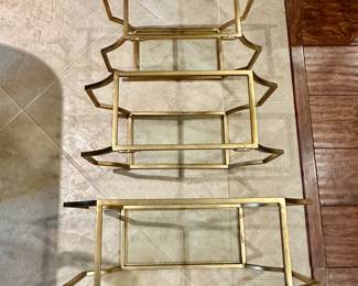 This set of three are wall shelves by Uttermost…each peice has a glass shelf.