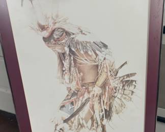 David Ramos “Feather Dancer” signed and framed print