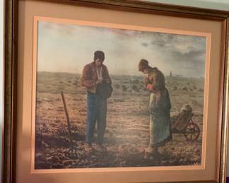 The Angelus" (L'Angélus) by French artist Jean-François Millet reproduction 
