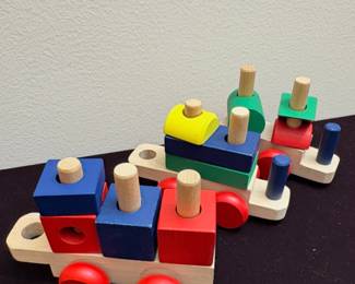 Melissa & Doug Stacking Train wooden toy set.
