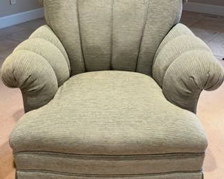 Celadon Green Velvet Plush Upholstered Club Chair