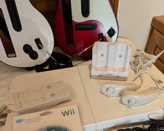 Nintendo Wii console  with accessories.
