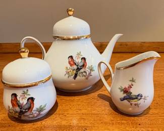 BAREUTHER Waldassen Bavaria Tea Pot, Creamer & Sugar Bowl 