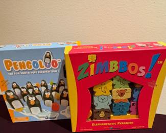  Pengoloo and Zimbbos! Elephantastic Pyramids game by Blue Orange. It is an all-wooden balancing game