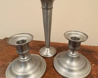 Pewter Candlesticks 