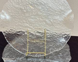 Textured Glass Platters 