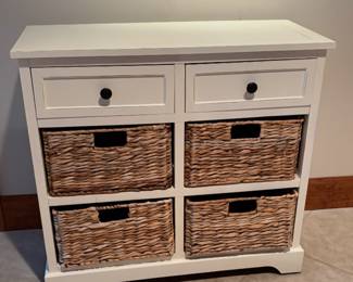 Safavieh Herman 2-Drawer Storage Unit with 4 Wicker Baskets