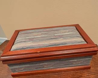 Quilted and Wood Jewelry Box