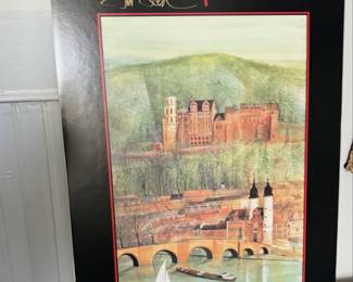 Singed poster of the artwork
"Heidelberg" by American artist P.
Buckley Moss. 