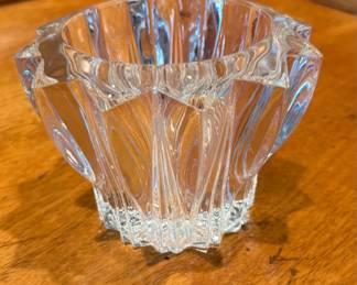Mikasa Sigma crystal votive candle holder.