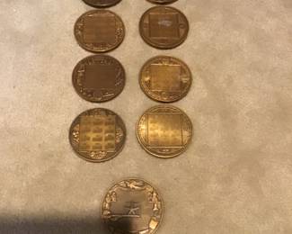 Franklin Mint solid bronze calendar disk.