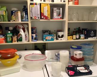 Plasticware and  cleaners!