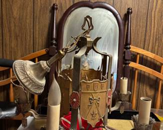 Hanging light fixture medieval Gothic revival style