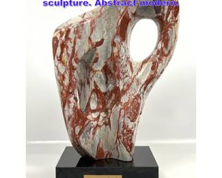Lot 868 Seymour Snyder 2004 Carved Marble sculpture. Abstract modern. 