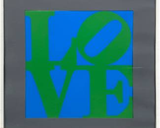 Lot 989 Robert Indiana Love Print.
