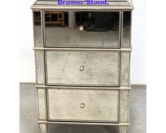 Lot 1160 SAFAVIEH Couture Mirrored 3 Drawer Stand. 