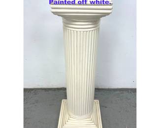 Lot 1109 Rattan Split Reed Pedestal Column. Painted off white.