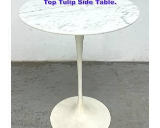 Lot 1118 KNOLL for EERO SAARINEN Marble Top Tulip Side Table. 