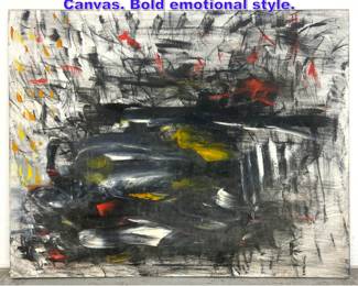 Lot 967 Abstract Modern Painting on Canvas. Bold emotional style. 