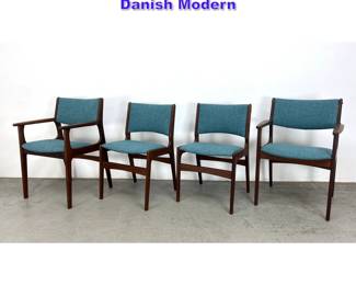 Lot 1214 Set 4 Erik Buch Style Dining Chairs. Danish Modern 