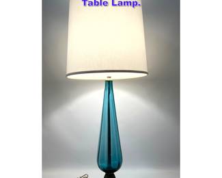 Lot 1144 Aqua Murano Style Glass Table Lamp.