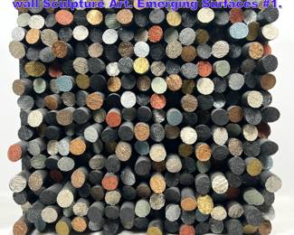 Lot 730 Julie Pearson Mixed Media and wood wall Sculpture Art. Emerging Surfaces 1. 