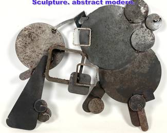 Lot 728 Brutalist Welded Mixed Metal Wall Sculpture. abstract modern. 