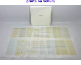 Lot 928 15 Agnes Martin offset lithograph prints on vellum